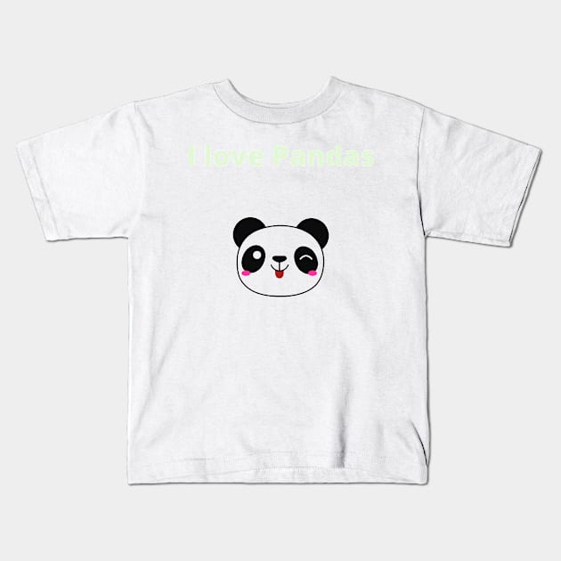 I love Pandas - Panda Kids T-Shirt by PsyCave